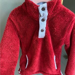 Boden Red Fleece Kids’ Pullover